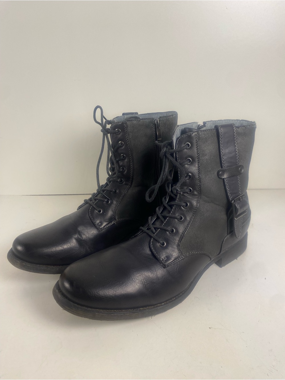 Steve Madden M-Belay Faux Leather Ankle Boots Size 12